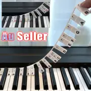 Removable Piano Keyboard Note Labels Reusable Silicone Piano Stickers 88 Keys AU