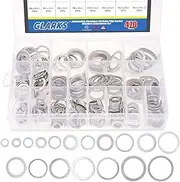 Glarks 470-Pieces Automotive Aluminum Metric Oil Drain Plug Gasket Washers Assortment Set Size is M6 - M24