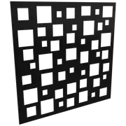 ProtectorAl 300 - 1200 x 300 - 1200mm Satin Black / Gloss Black Squares Unframed Composite Deco Panel