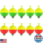 Bombite Fishing Bobbers Floats,10 Packs Weighted Bobbers for Fishing Foam Sna