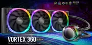 Antec VORTEX 360mm ARGB AIO Liquid CPU Cooler ARGB Controller, EPDM High-Density Tubing, LGA 115x, 1200, 1700, 20xx, AM3, AM4 AM5, TR4 3 Yrs Wty Vortex 360 ARGB