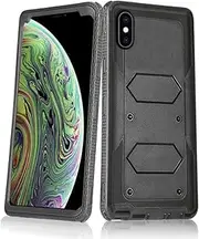 Asuwish Phone Case for iPhone Xs Max Cover Hybrid Shockproof Drop Proof Full Body Protective Cell Accessories Rugged Slim Dual Layer i X XR Xsmax 10x SX Xmax 10xs 10s 10 Plus Xmaxs Women Men Black
