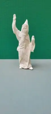 DOC HOLLIDAY GOOD/EVIL CERAMIC CHESS PIECE .. GOOD WIZZARD .. READY TO PAINT