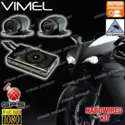 Dual MotorBike camera MotorCycle Dash Car GPS Waterproof Hardwired Kit Truck