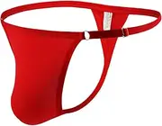 [MuscleMate] Men's Thong Bikini Underwear, Hot Men's Thong G-String T-Back Underwear, Adjustable Size.