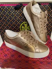 Tory Burch Amalia Sneakers Metallic Nappa Leather Rose Gold 5.5
