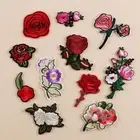 11PCS Flower Patches Applique Embroidered Iron on Patch for Clothes Accessor ~~