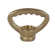 B&P Lamp Cast Unfinished Brass 1 3/8" height Hang-Straight Cast Brass Loop