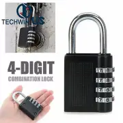 4 Dial Digit Combination Lock Security Padlock Outdoor Gym Safely Code Lock