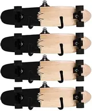 Pmsanzay Skateboard Wall Rack Storage, Holds 4 Boards, Longboard Wall Display Tool Rack, Deck Display Wall Mount Hanger Rack, Home and Garage Skateboard Storage Hanger