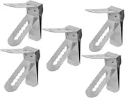 Hoement 5pcs Stainless Steel Thermometer Clip Holder for Accurate Temperature Readings BBQ Candy Making Milk Jam Oven and Meat Frying Portable and Versatile Probe Accessory