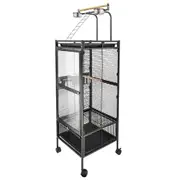 Taily Bird Cage Pet Cages Parrot Aviary Large Stand-Alone Budgie Castor Wheels