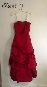 Strapless A-Line Satin Red Dress (New with Tags)