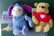 Disney~Cupid Eeyore & Red Sweater Pooh~Mini BB Set