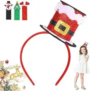 [Generic] Funny Christmas Headbands,Elastic Soft Red Green Silver Christmas Headband - Fashionable Kids Headband, Christmas Decorations for Boys Girls Kids Children
