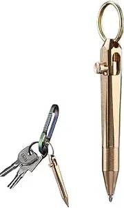 Bolt Action Pen | Portable Delicate Signature Pen,Pocket Travel Pen Signature Small Bolt Pen Short Brass Pen For Notebook Pockets, Notepads, School