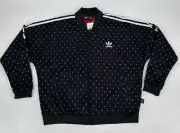 Adidas Track Jacket Women's Medium Hu Pharrell Oversized Black Trefoil Kanji NWT