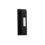 Craftmade 1 Light SQ Lighted Push Button w/Beveled Rectangle, Black - PB5005-FB