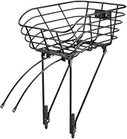 yuksok Rear Bicycle Basket Luggage Storage Organizer Easy to Install Women Men Black Storage Basket for Riding Mountain Bike Sports
