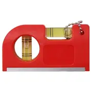 Key Chain Leveler Red 3.34x1.81x0.78in Aluminum Alloy+ABS For Determining