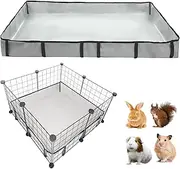DZWLKJ Guinea Pig Cage Liner Tarp Bottom Waterproof and Washable Base Also for Rabbits, Bunny, Chinchesillas, Hedgehog, Ferrets and Other Small Animals.