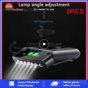 2PCS Outdoor Fishing Light 6 Led Headlamp USB Rechargeable Sensor Hat Clip Lamp