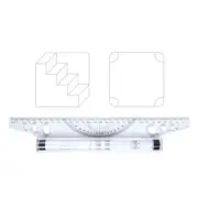 30cm Rolling Pusher Angle Parallel Ruler Angle Ruler Balance Drawing Scale AU