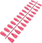 Ipetboom 3 Piece Fake Nails Stick on Toenails Nail Strips Fake Toenails Short Press on Nails Nail Tips False Nails Manicure Accessories False Nail Tip Women Rosy
