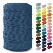 3mm Macrame Cord 220 Yards - 4mm 5mm Soft Macrame 3mm*220yards 7.5. Indigo