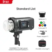 JINBEI HD400MAX 400W TTL 1/8000s HSS Outdoor Flash Strobe Light HD Touch Screen