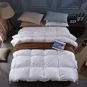 ZLYTQZHGBHD Goose Down Winter Blanket Towel Cotton King Size Towel was (Color : White, Size : 150x200cm 2400g)
