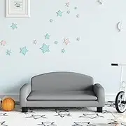 Kids Sofa in Light Grey, 70x45x30 cm Fabric, Soft Foam Padding, Sturdy Pine Wood Frame, Modern Design, Ideal for Children Aged 3-6 Years, Maximum Load 50 kg