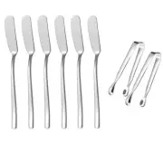 8-Piece Cheese Butter Spreader Knives Set Charcuterie Board Accessories Stain...
