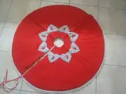 Hawaiian Christmas Tree Skirt, Anthuriam