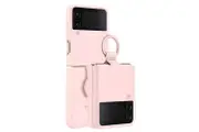 Samsung Silicone Cover with Ring Case (Suits Galaxy Z Flip 4) - Pink