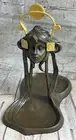 Art Nouveau Deco Jewelry Tray Soap Business Card Sensuous Sun Lady Bronze Gift