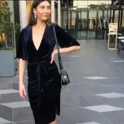 Bec & Bridge Jagger Plunge Midi Dress Size 8