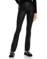 L'Agence Selma High Rise Sleek Baby Bootcut Jeans in Noir Coated
