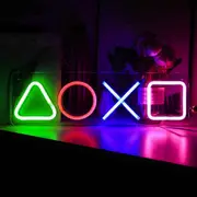 Neon Sign, Glow Icon Gaming LED Neon Sign, USB Power Switch Neon Sign for PS5 Game Room, Man Cave, Living Room, Teens,42*12.5cm