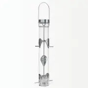DROLL YANKEES - Nyjer Bird Feeder with Ring Pull Silver 6 port (DYTH3RP)