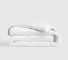 NWT! Quince 100% Organic Sateen Cotton Border Duvet Cover! King (99)(READ)