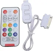 Mini ARGB PC Fan Controller Kit, 5V 3 Pin RGB Fan Controller for ARGB Case Fans/PC Rainbow LED Strip/ARGB Fans, 21 Key Remote Control, Serial ATA Power