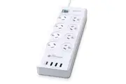 Sansai 8-Way Power Outlet 2400W Surge Protected Board Charger Ports USB-A USB-C