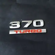 1 Set 370 TURBO Chrome Red Metal Badge Decal Emblem Sticker Power SUV Car Sports (for: Mitsubishi)