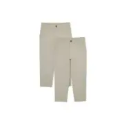 2-Pack Wonder Nation School Uniform Pants Boys Begie Flat Front, Size 4