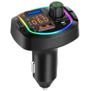 Bluetooth FM Transmitter for Car 36W PD QC3.0 Smart Charger Battery Voltage Monitor