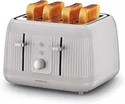 Kenwood Dawn Toaster, 4 Slot Toaster, Reheat, 5 Browning Settings, Defrost and Cancel Functions, Pull Crumb Tray, TFP09.​000CR, 1800W, Oatmeal Cream