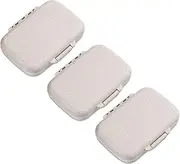 [Lorxilar] 3 Pack Cigarette Case Box King Size (25-30 Capacity) Cigarette Case Holder Plastic Cigarette Case,One Size,Beige