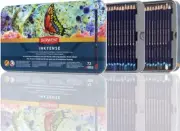 Derwent Coloured Pencils, Inktense Ink Pencils, Drawing, Art, Metal Tin, 72