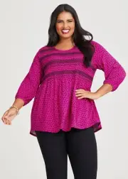 ts Taking Shape Top Size 20 Natural Viva Magenta style NWT